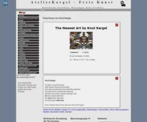 Atelierkargel.de(Freie Kunst von Knut Kargel) Screenshot