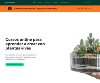 Ateliermelyna.com(Cursos online para aprender a crear con plantas vivas) Screenshot