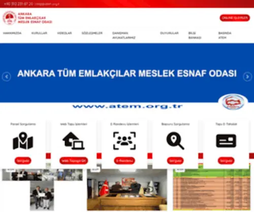Atem.org.tr(Ankara Tüm Emlakçılar Meslek Odası) Screenshot