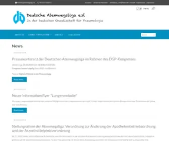 Atemwegsliga.de(COPD, Asthma, chronische Bronchitis, Allergie) Screenshot