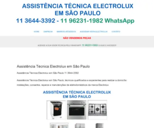 Atendimentoelectrolux.com.br(Assistência Técnica Electrolux em São Paulo) Screenshot