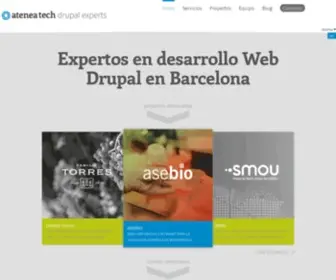 Ateneatech.com(Expertos en desarrollo Web Drupal en Barcelona) Screenshot