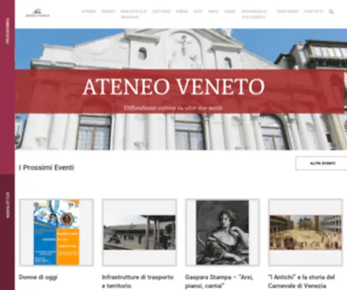 Ateneoveneto.org(Ateneo Veneto a Venezia) Screenshot