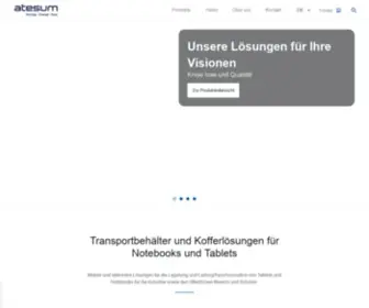 Atesum.com(Transportbehälter und Kofferlösungen für Notebooks und Tablets) Screenshot