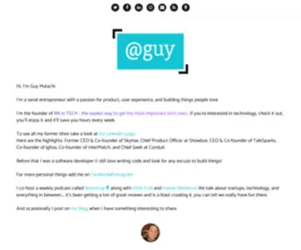 Atguy.com(Guy Malachi is an author and serial entrepreneur) Screenshot