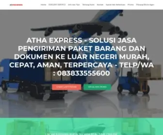 Athaexpress.com(Home Jasa Pengiriman Barang Ke Luar Negeri Murah) Screenshot