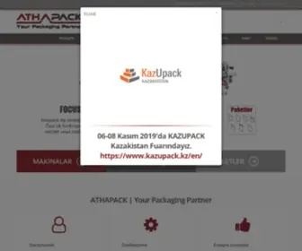 Athapack.com(Paketleme Makinalar) Screenshot