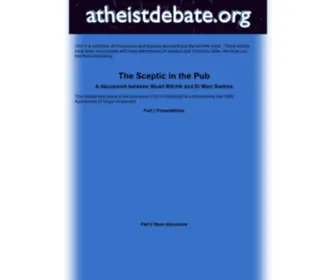 Atheistdebate.org(Atheistdebate) Screenshot
