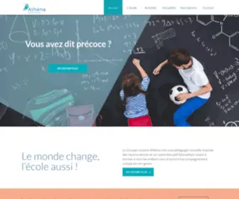 Athena-Groupe.com(Groupe Scolaire Athéna) Screenshot