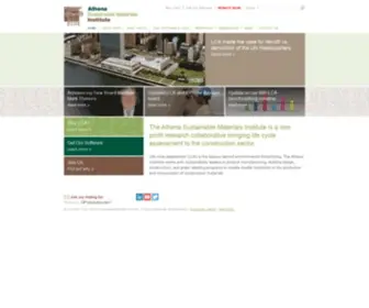Athenasmi.org(The Athena Sustainable Materials Institute) Screenshot