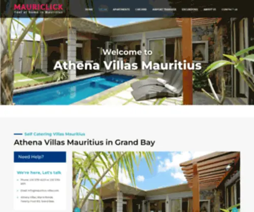 Athenavillasmauritius.com(Athena Villas Mauritius) Screenshot