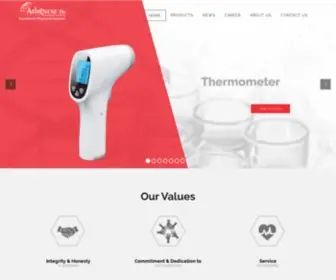 Athenesedx.com(Medical Laboratory Equipments Manufacturer) Screenshot