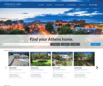 AthensclassicProperties.com(Real Estate in Athens GA and surrounding area (UGA)) Screenshot