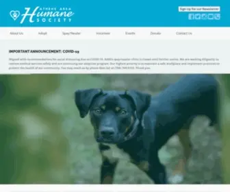 Athenshumanesociety.org(Adoption Center & Spay/Neuter Clinic) Screenshot