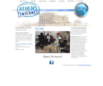 Athensinternet.gr(Athens Internet at Backpackers and Athens Studios) Screenshot