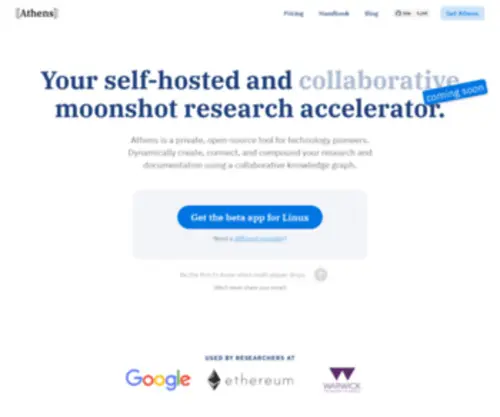 Athensresearch.org(Pioneering research) Screenshot