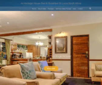 Atheritagehouse.com(AT HERITAGE HOUSE BED & BREAKFAST ST LUCIA SOUTH AFRICA) Screenshot