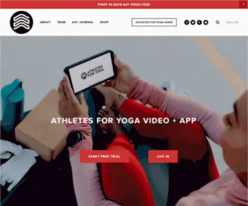 Athletesforyoga.com(Athletes for Yoga) Screenshot