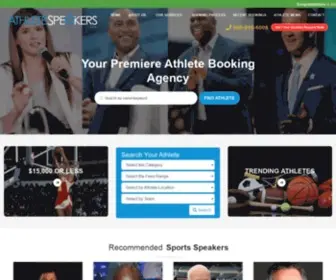 Athletespeakers.com(Your Trusted Athlete Booking Agency) Screenshot