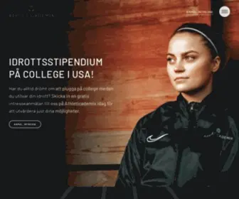 Athleticademix.se(Idrottsstipendium på College i USA) Screenshot