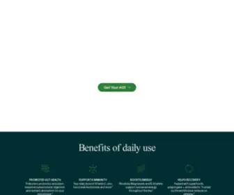AthleticGreens.com(Our high efficacy greens powder) Screenshot