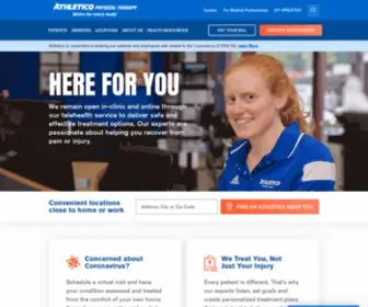 Athletico.com(Athletico Physical Therapy) Screenshot
