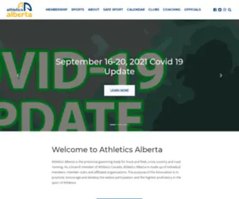Athleticsalberta.com(Athletics Alberta) Screenshot