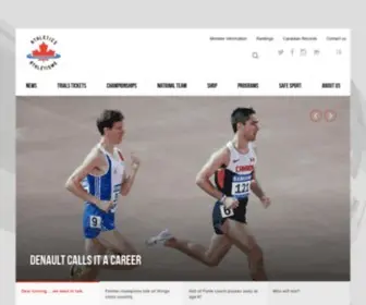 Athletics.ca(Athletics Canada) Screenshot