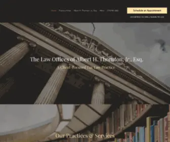 Athorntonlawfirm.com(The Thornton Law Office) Screenshot