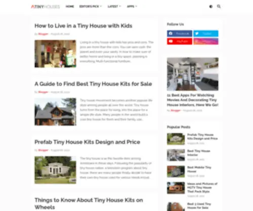 Atinyhouses.com(A Tiny Houses) Screenshot