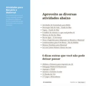 Atividadesbercariomaternal.com.br(Aproveite as diversas atividades abaixo) Screenshot