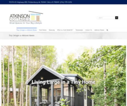 Atkinsoncottages.com(Alabama's place to find Tiny Homes for a Big Life) Screenshot