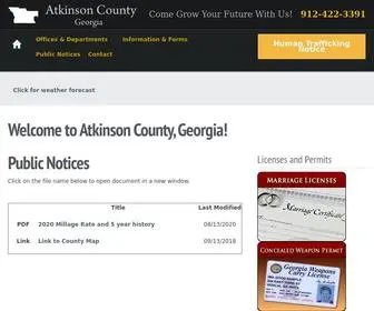 Atkinsoncounty.org(Atkinson County Georgia) Screenshot