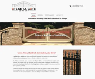 Atlantagatecompany.com(Atlanta Gate Company installing automated gates for access control) Screenshot