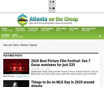 Atlantaonthecheap.com(Atlanta on the Cheap) Screenshot