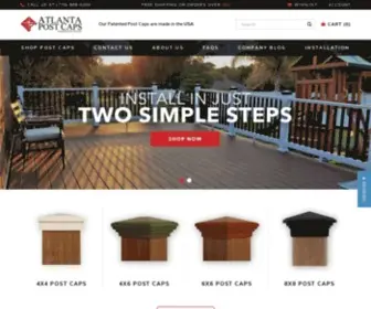 Atlantapostcaps.com(American Made Fence Post Caps and Deck Post Caps) Screenshot