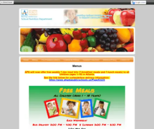 Atlantapublicschoolsnutrition.us(School Nutrition and Fitness) Screenshot