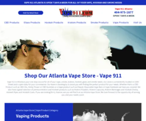 AtlantavapeStore.com(Vape 911 Atlanta) Screenshot