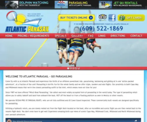 AtlanticParasail.com(Atlantic Parasail) Screenshot