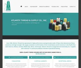 Atlanticthread.com(Atlantic Thread & Supply Co) Screenshot