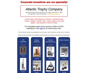 Atlantictrophy.com(Atlantic Trophy Company) Screenshot