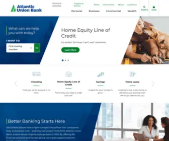 Atlanticunionbanksecure.com(Personal Banking) Screenshot