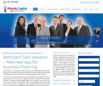 Atlantiscapitalllc.com(Merchant cash advance) Screenshot