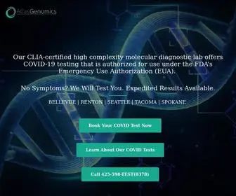 Atlas-Genomics.com(Coronavirus Testing) Screenshot