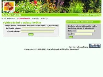 Atlasbotani.eu(ATLAS KVĚTIN) Screenshot