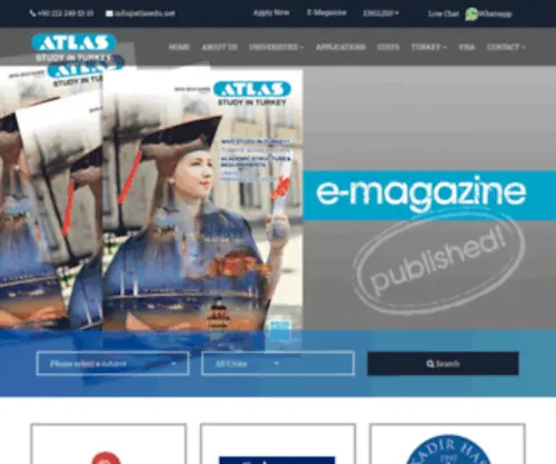 Atlasedu.net(Atlas Study in Turkey) Screenshot