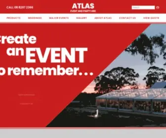 Atlasevents.com.au(Party Hire Adelaide) Screenshot