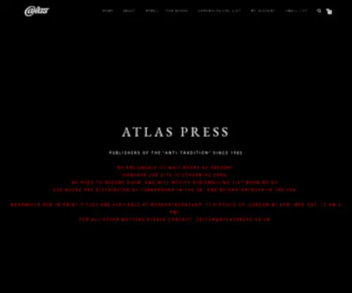 Atlaspress.co.uk(Publishers of the Anti) Screenshot
