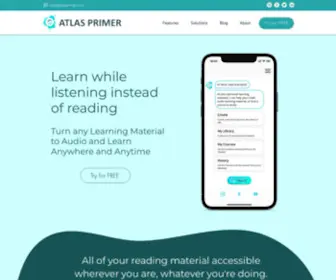 Atlasprimer.com(Teaching Assistant) Screenshot