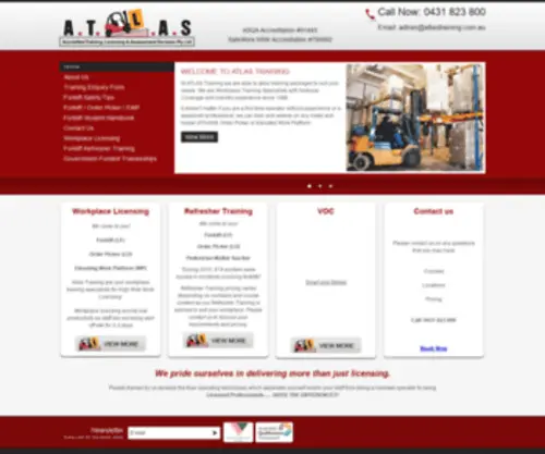 Atlastraining.com.au(Atlas Training) Screenshot